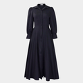 Elegant Buttoned Maxi Dress with Defined Silhouette
