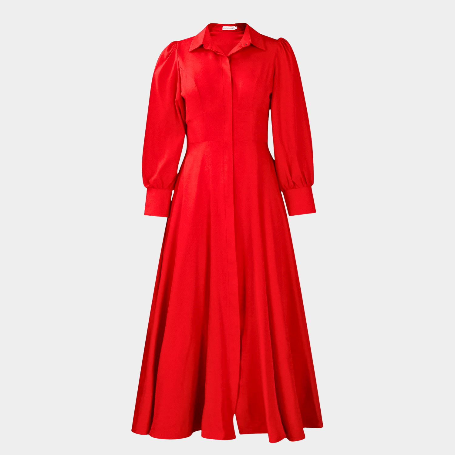 Elegant Buttoned Maxi Dress with Defined Silhouette