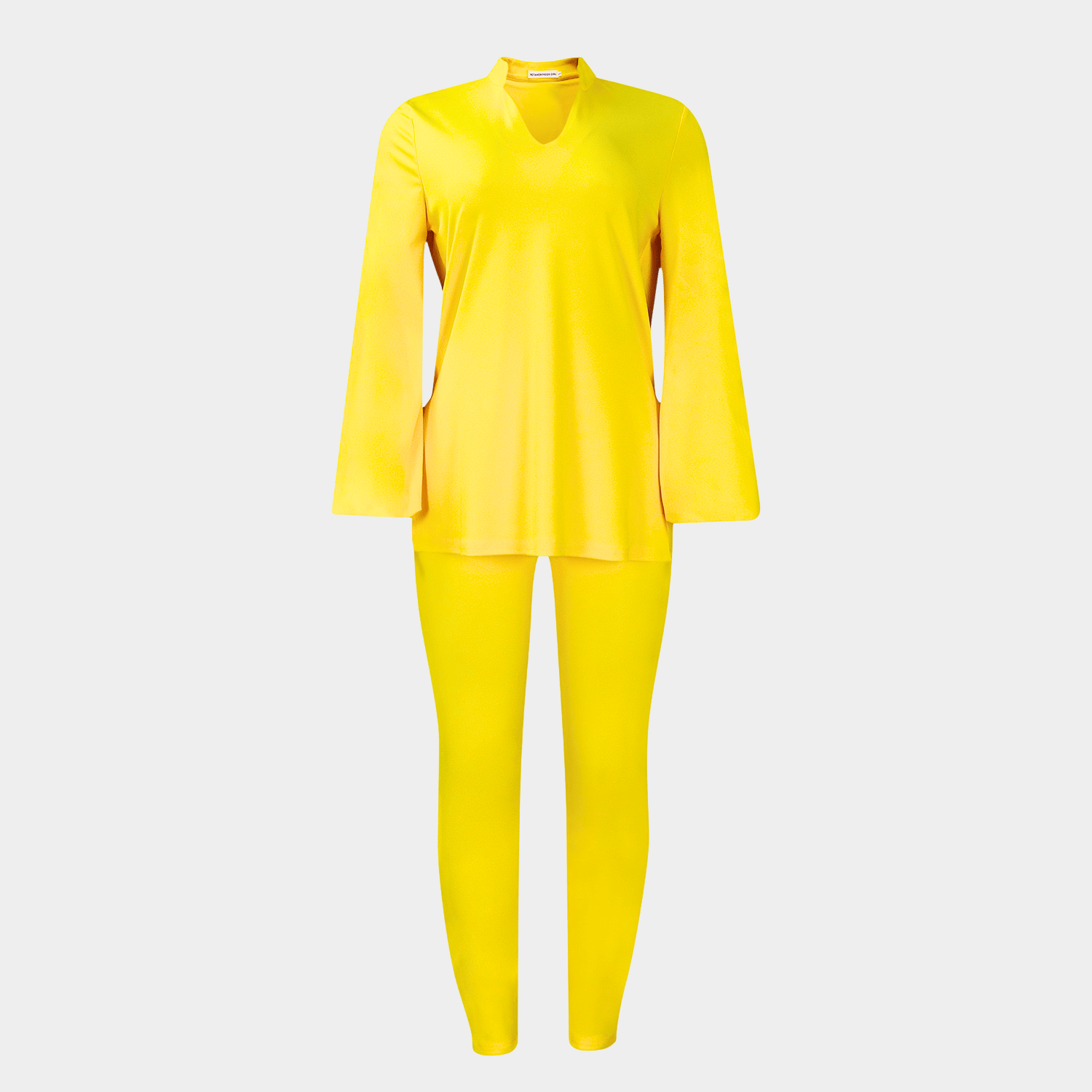 Relaxed Long Tunic Top with Stretch Leggings