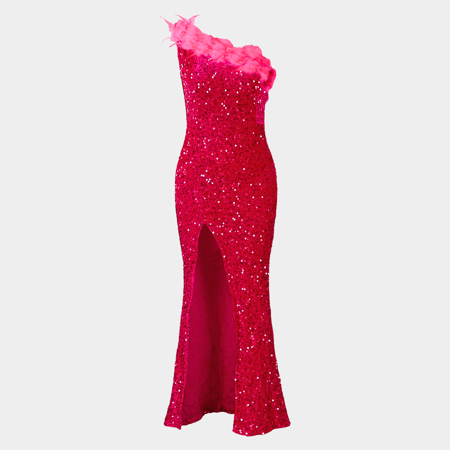 Imperial One-Shoulder Sequin Gown