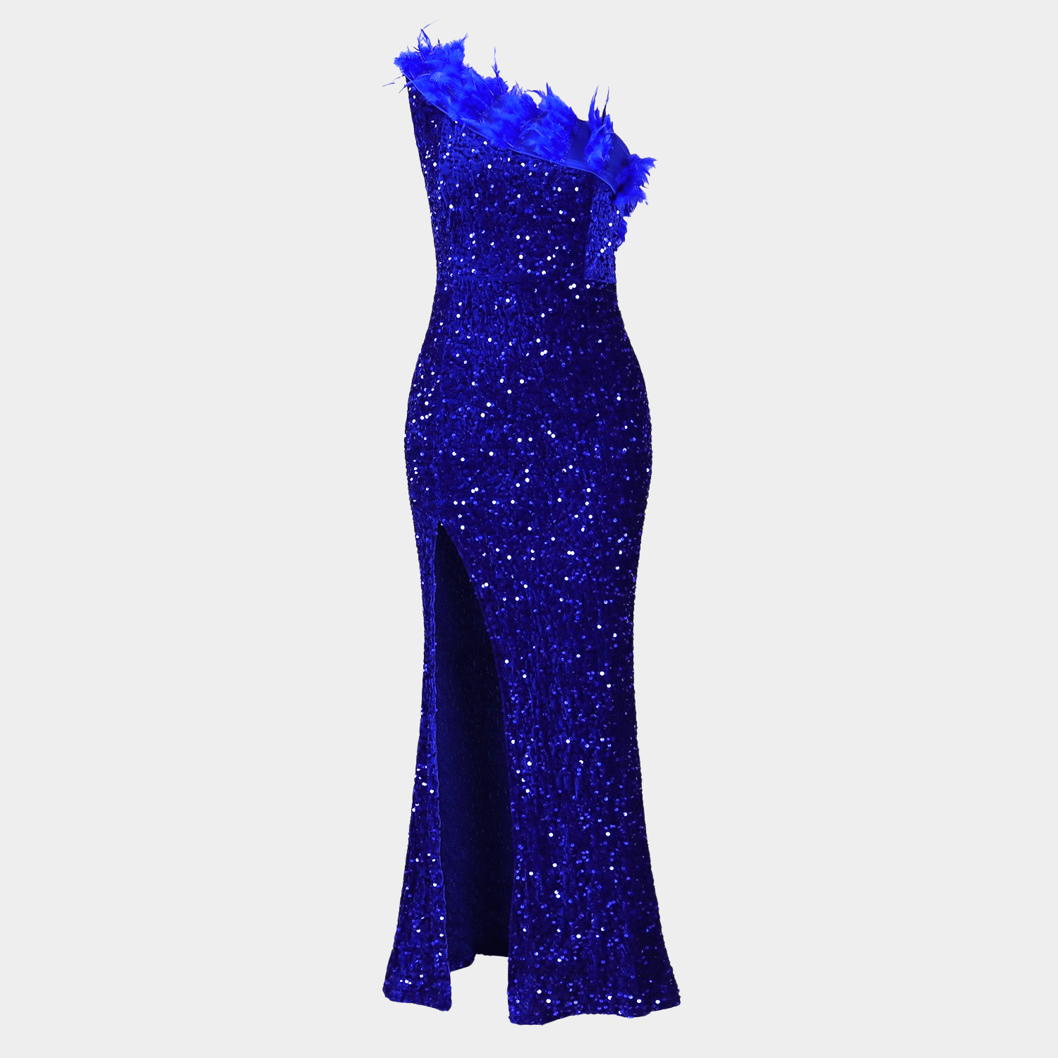 Imperial One-Shoulder Sequin Gown