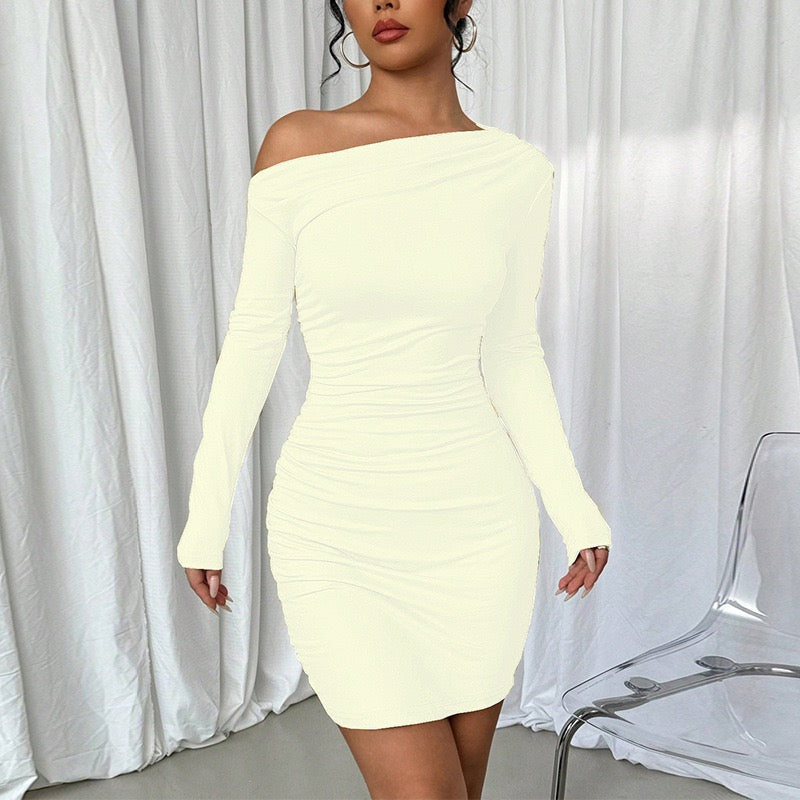 One Shoulder Curve Sculpting Dress