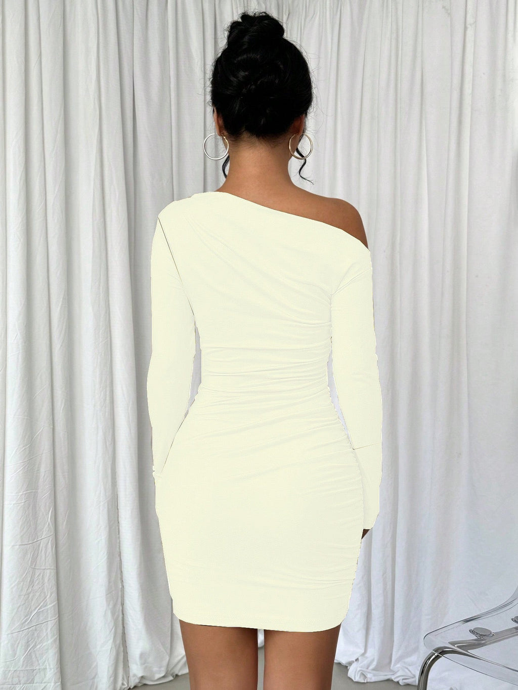 One Shoulder Curve Sculpting Dress